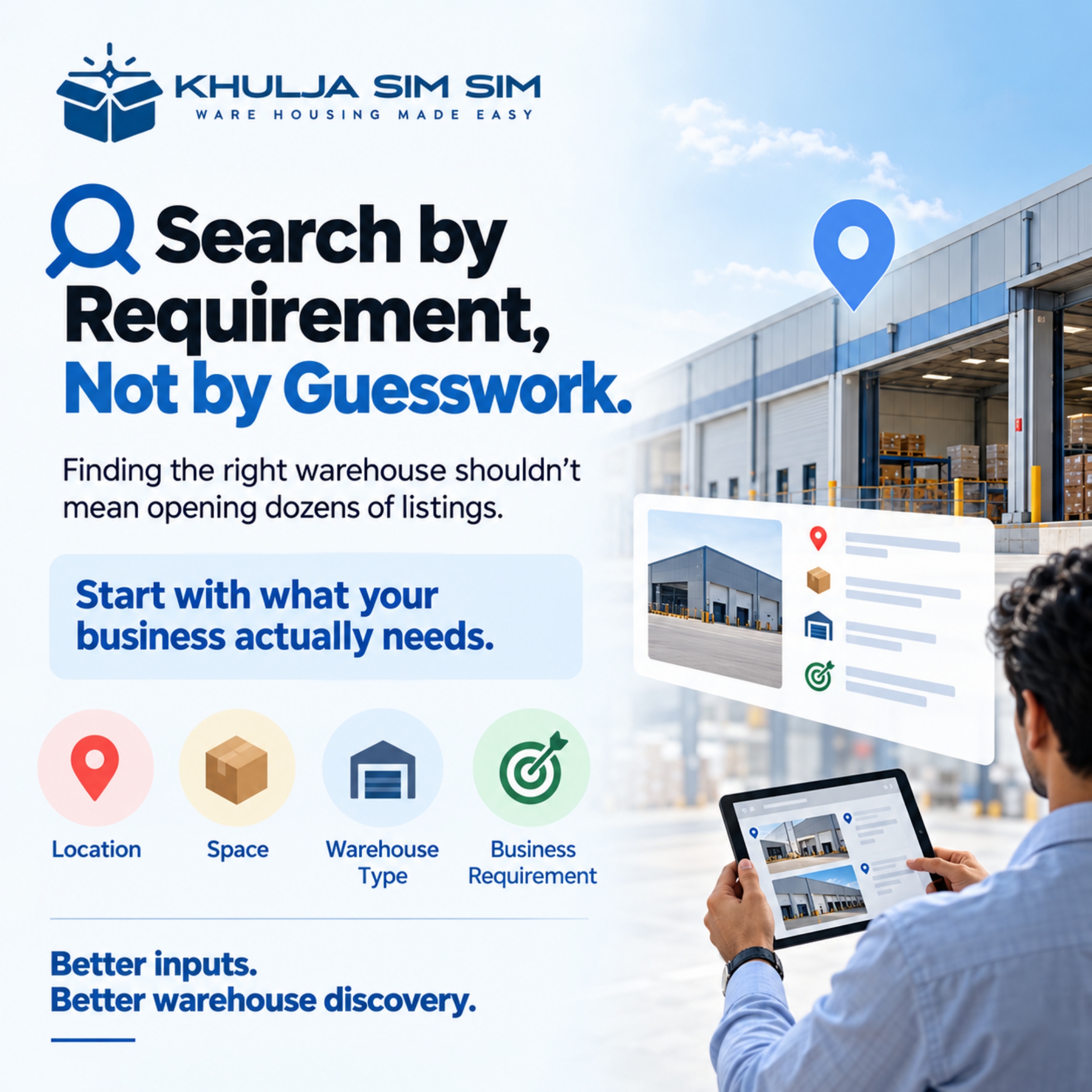 Scrolling Through Listings: Find the Right Warehouse Faster